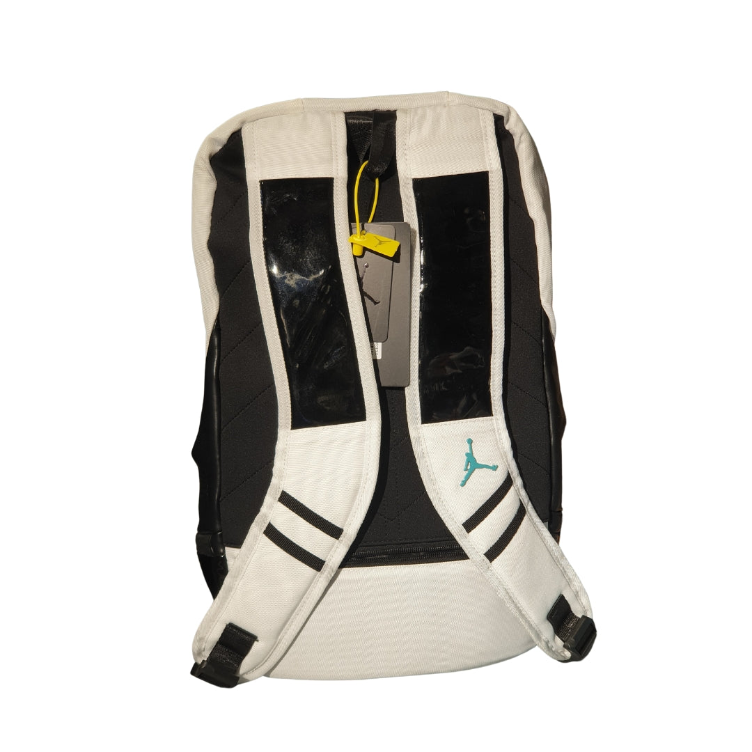 Branded Jumpman Elite Sports Backpack – White & Teal
