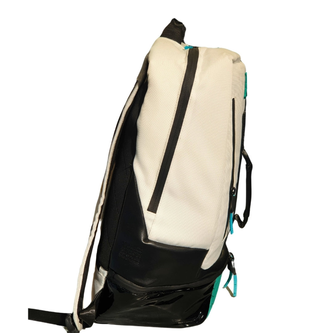 Branded Jumpman Elite Sports Backpack – White & Teal