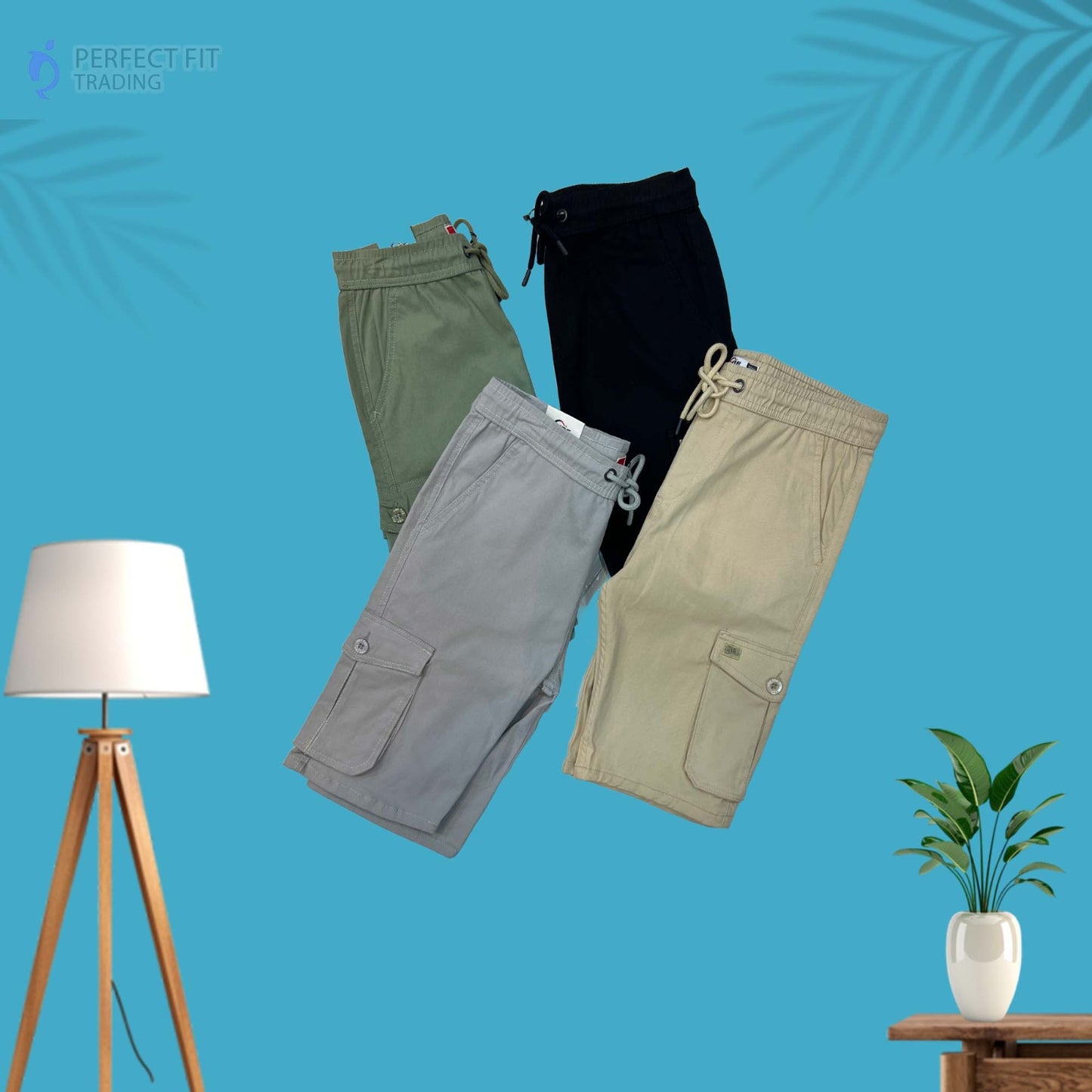 Perfect Fit Trading– Cotton Cargo Shorts for Men Bahrain