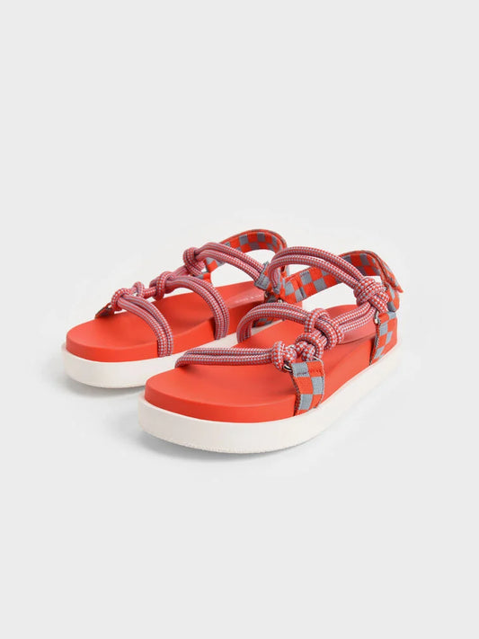 "Summit Sole: The Rope-Knot Adventure Sandal in Tangerine"