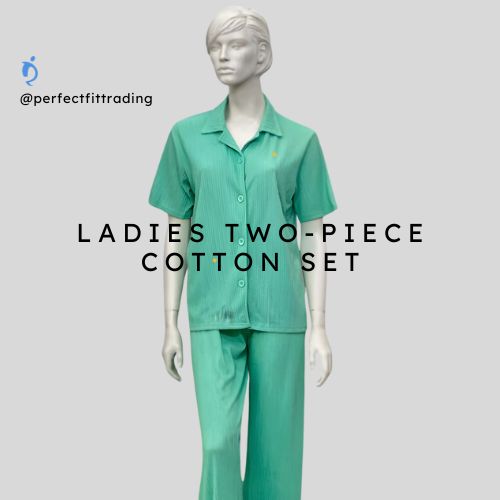 Ladies Two-Piece Cotton Set – Free Size – 100% Cotton – Perfect Fit Trading