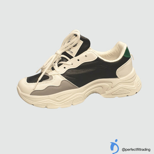 Chunky Style Casual Sneakers – Black/White