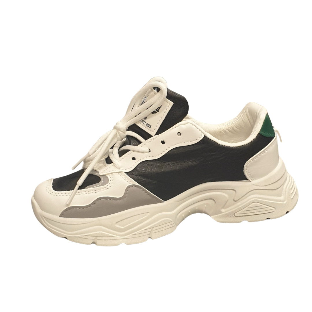 Chunky Style Casual Sneakers – Black/White